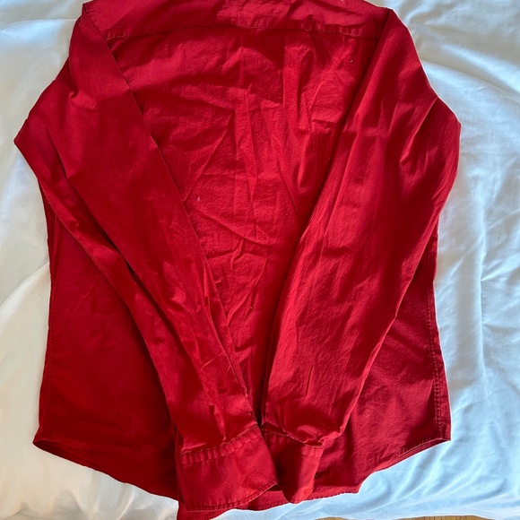 Ralph Lauren Red Button Down Top - Picture 3 of 4